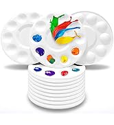 Hulameda Paint Tray Palettes, Plastic Paint Pallets for Kids or Students to Paints on School Proj...