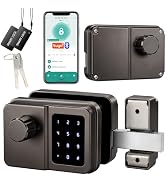 SEPOX Smart Bluetooth Gate Lock, Outdoor Gate Lock for Fence & Garage, Electronic Keyless IC Card...