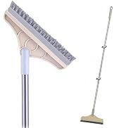 2 in 1 Floor Brush Scrubber with Long Handle Grout Brush 3 Poles 53.5'' New Upgrade Stiff Bristle...