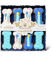 Thoughtfully Pets, Dog Birthday Cookie Gift Set, Hand Decorate Crunchy Dog Treats in Bone Shapes,...