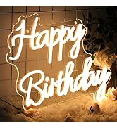 Neonawall Happy Birthday Neon Sign, Neon Happy Birthday Sign for Backdrop - LED Neon Happy Birthd...