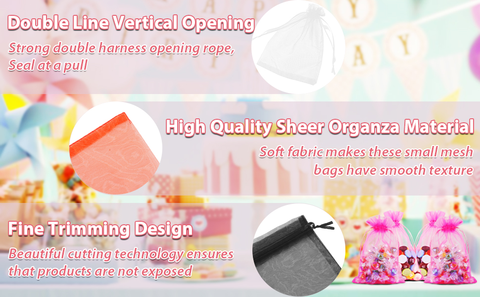 sheer organza bags