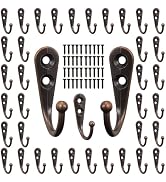 POZEAN 40 Pack Wall Hooks for Hanging, Heavy Duty Small Coat Hooks Wall Mounted for Living Room, ...