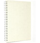 Smilo 1 Pack Spiral Notebook,A5 Graph Paper Notebook,5.7" x 8.3",80 Sheets (160 Pages),100 GSM Th...