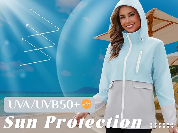 Avoogue Womens Raincoats Sport Windbreaker Jackets