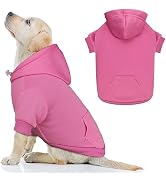 Dog Hoodie Dog Sweaters for Large Dogs Dog Sweater Solid Soft Brushed Fleece Dog Clothes Dog Hood...