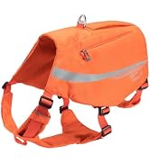 EXCELLENT ELITE SPANKER Y-Shaped Reflective Dog Backpack with Handle Pockets No Pull D-Rings Ligh...