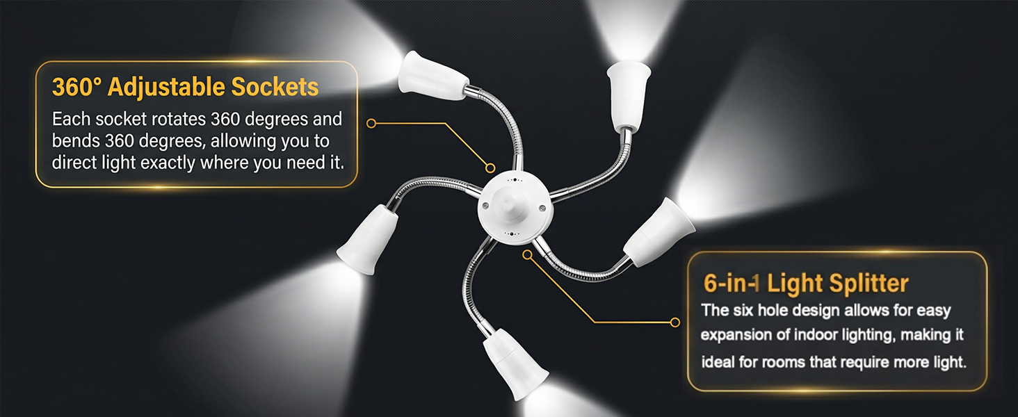 Light Socket Splitter Adapter
