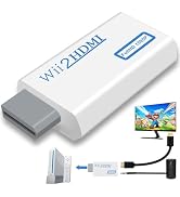 Herfair Wii to HDMI Adapter, Wii to 1080P HDMI Converter with 3.5mm Audio Output, Wii Console to ...
