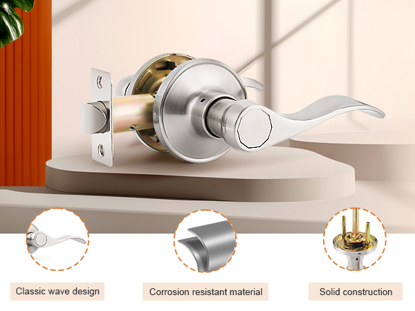 satin nickel passage door handle