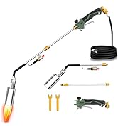 IgnitChef Propane Torch Weed Torch Kit Heavy Duty-340,000 BTU Weed Burner with 2 Extension Modes,...