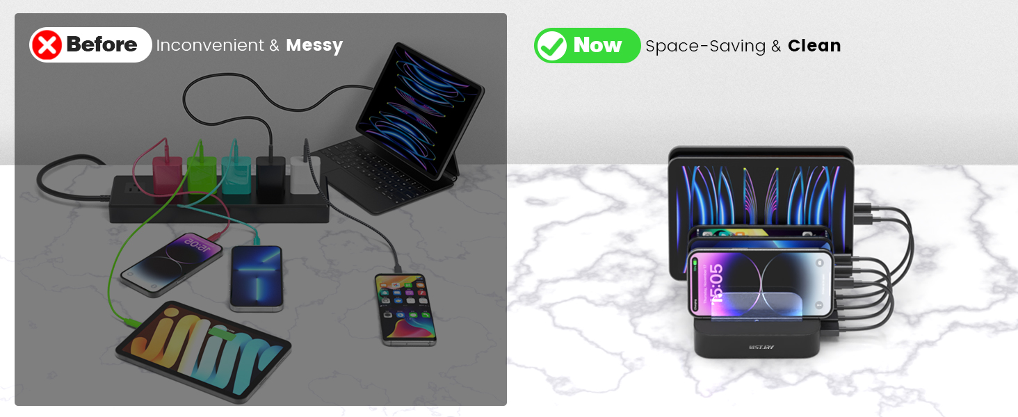 Multi charging station black