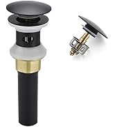 Rockgoya Bathroom Sink Drain,Drain Stopper Bathroom Sink with Overflow,Pop Up Drain Assembly with...
