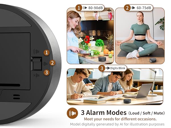 3 alarm modes