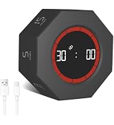 Foyucool Octagon Digital Productivity Timer, Rotating Pomodoro Timer with Gravireceptor 1-3-5-15-...