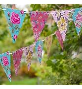 Talking Tables 13ft Vintage Floral Paper Bunting, Mothers Day Decorations, Tea Party Decorations,...