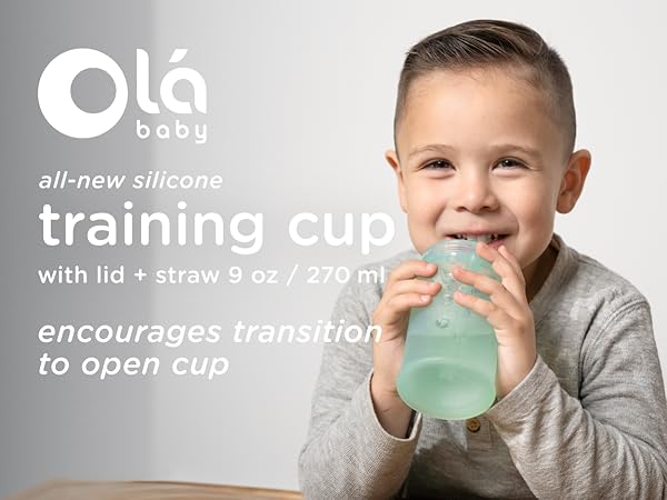 Training Cup with Lid + Straw 9 oz