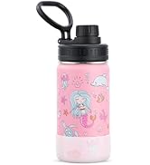 12 oz Stainless Steel Vacuum Insulated Water Bottle-Small Water Bottle BPA Free, Gift for Boy, Gi...