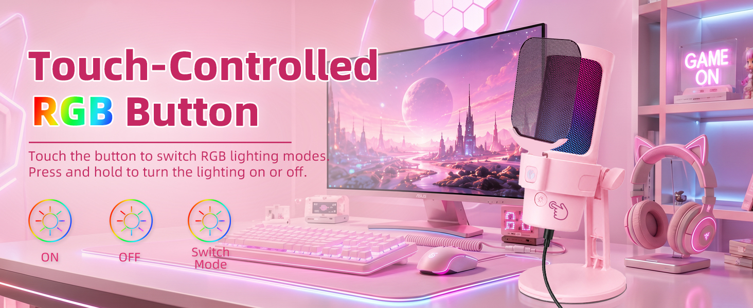 Gaming Microphone Pink