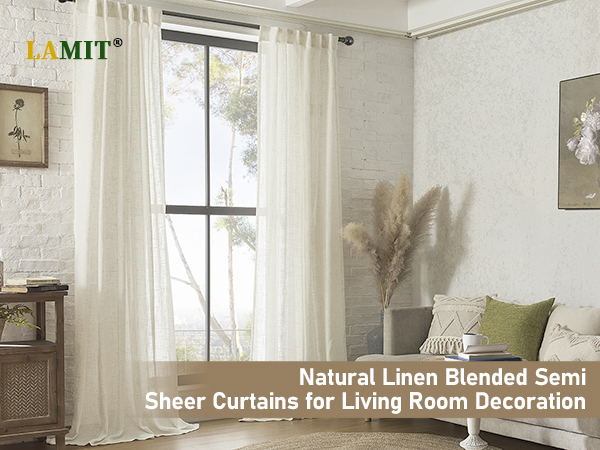 natural linen curtains for living room