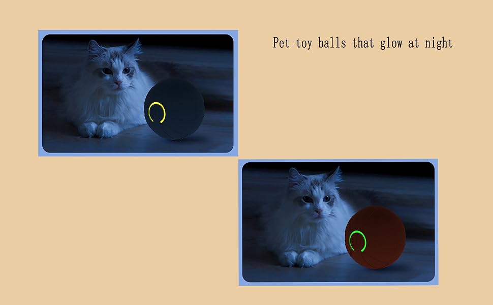 Pet toy balls that glow at night