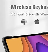 Bluetooth Wireless Keyboard and Mouse Combo-Rechargeable Mini Cute Typewriter Wireless Mouse and ...