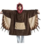 Bedsure Thanksgiving Gifts Turkey Costume Adult Turkey Blanket Hoodie One Size Wearable Blanket, ...