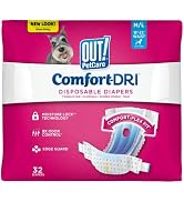 OUT! Disposable Female Dog Diapers | Absorbent Female Dog Diapers with Leak Protection | Female D...