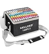 WELLOKB Alcohol Markers, 168 Colors Dual Tip Permanent Art Markers for Drawing,for Adult Coloring...