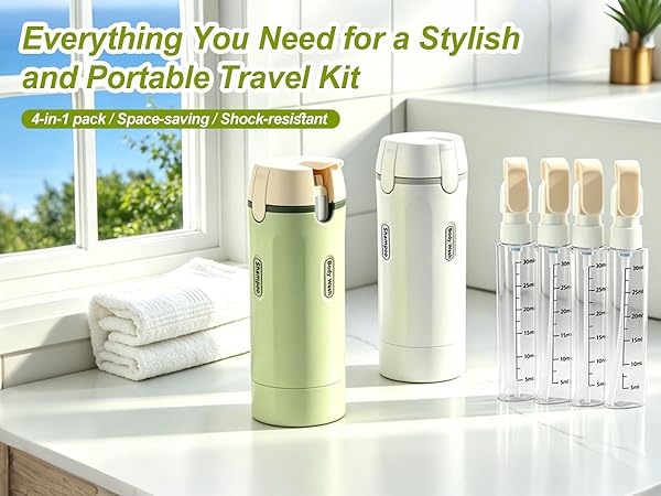 4 in 1 Travel Dispenser Bottle