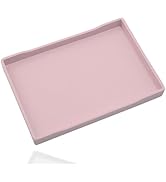 VCREATC Pink Serving Tray (11.8 x 8.7 inch) for Serving Accessory, Spa, Coffee, Drinks, Wine, Tea...