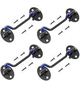 TRIPLE DEER 4" Hook and Eye Latch 4 Pack,Privacy Eye Hook Latch for Slide/Barn/Shed/Door, Window,...