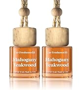 C Classy Car Air Freshener Hanging 2 Pack, Mahogany Teakwood Brown bottle Essential Oil Diffuser ...