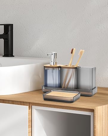 black soap dispenser bathroom