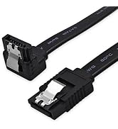 XANHAM 1-Pack 18 Inch SATA Cable, SATA III Cable 6Gbps 90 Degree Righe Angle to 180 Degree for SA...
