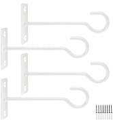 QTJUST Wall Hook for Hanging Plant Bracket 6inch Metal Plant Hook Decorative Wall-Plant Wall Hang...