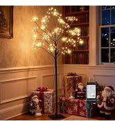 Lomotech Chritsmas Tree Lights - 216 Leds 5Ft Artificial Christmas Tree with Timer, Includes 14 L...