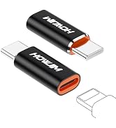 HOWJIM 8 Pin to USB C Adapter 2 Pack,PD Fast Charging for Phone 15/16/17 | Data Transfer,Type C t...