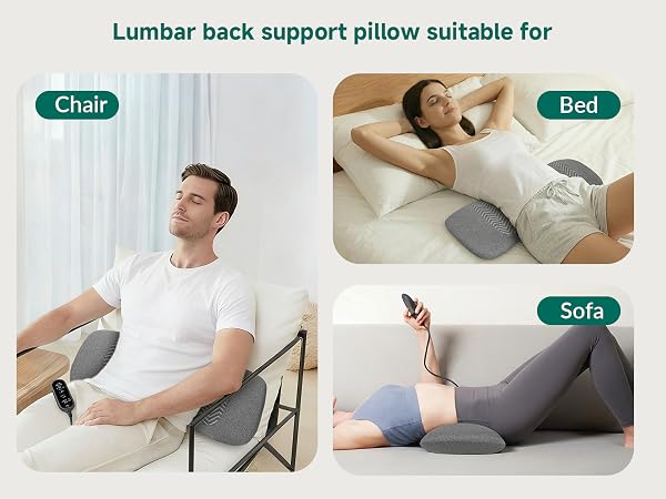 lumbar support back massage pillow
