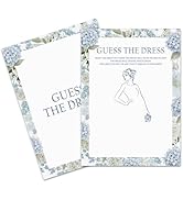 LSJEHTQ Bridal Shower Games Cards, Guess The Dress Themed Bridal Shower Games for 25 Guests, Blue...