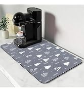 Bloss Coffee Mat, Christmas 16"x24" Absorbent Bar Mat with Waterproof Rubber Back, Fit Under Coff...