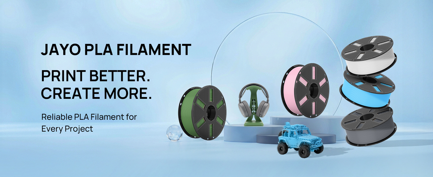 JAYO PLA 3D Printer Filament, PLA Filament 1.75mm