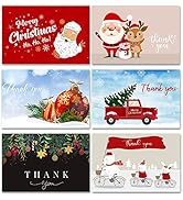 36 Pack Christmas Thank You Cards with Self Adhesive Envelopes, 4" x 6" Greeting Note Cards for X...