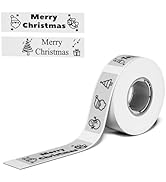 Phomemo D30 Label Tape, Clear Sticker Thermal Paper Self-Adhesive Label Maker Tape, Black on Tran...