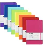 ZCZN 8 Pack Hardcover Journal Notebooks, 5.5"x8.3", Hardcover, 8 Colors, A5 Lined Journals for No...