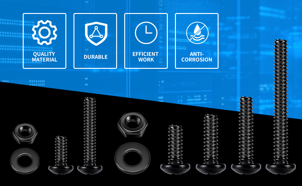 Machine Screws Kit-381Pcs-Black