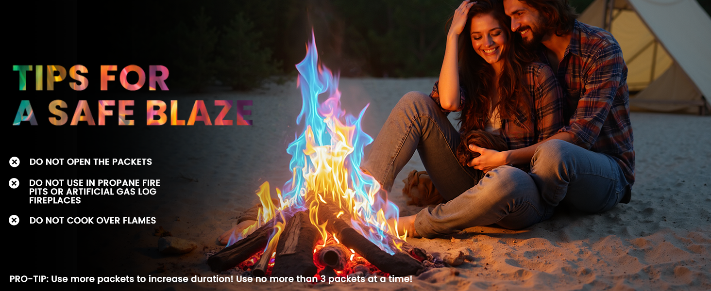 fire color changing packets fire pit