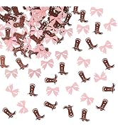 200pcs Gender Reveal Confetti, Boots Or Bows Gender Reveal Decorations Party Supplies West Theme ...