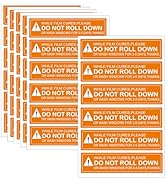 YEWROXY 120PCS Do Not Roll Down Windows Stickers for Cars, 4"x1" Window Film Warning Sticker Viny...