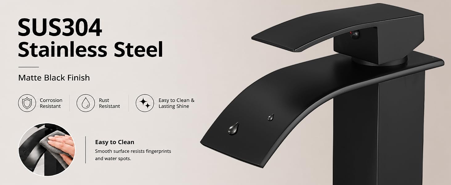 matte black bathroom faucet